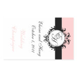 Chic French Monograms Damask Champagne Labels Rectangular Stickers