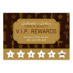 Chic Gold & Coco Brown Salon Loyalty Rewards Card Business Cards