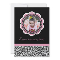 Chic Leopard Birthday Invitation