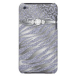 Chic Leopard Zebra iPod Barely There Cover Silver Ipod Case-mate Cases