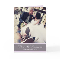 CHIC LILAC GRATITUDE | FOLDED WEDDING THANK YOU