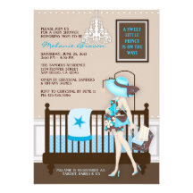 Chic Modern Mom Contemporary Baby Shower Invite