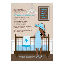 Chic Modern Mom Contemporary Baby Shower Invite