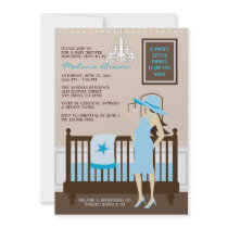 Chic Modern Mom Contemporary Baby Shower Invite