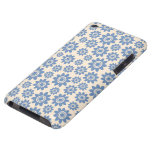 Chic pale blue and cream whimsical flower pattern barely there iPod covers