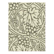 Chic Pattern Grapevine Art Nouveau Design Postcards