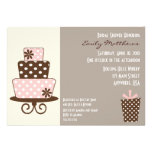 Chic Pink & Brown Invitation