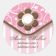 Chic Pink Fashion Address Label Stickers