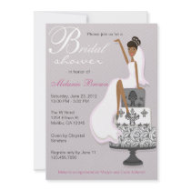 Chic Pink Modern Bride Contemporary Bridal Shower Invitation