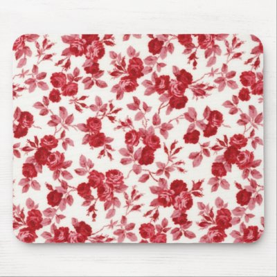   Chic Red Roses Mouse Pad by kimfranzese