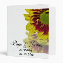 Chic, Stylish, & Celebration Garden Floral Wedding 3 Ring Binders