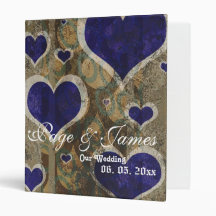 Chic, Stylish Hearts, Something Blue Wedding Binders