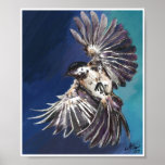 Chicadee in flight poster
