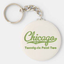 Chicago 26.2 Green Marathon Key Chain