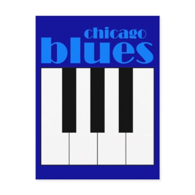 Chicago blues postcard by jazzbluesboutique