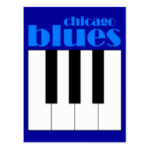 Chicago blues postcard