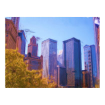 Chicago City Fall Signed posters