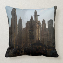 Chicago City Scene Throw Pillow