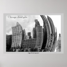 Chicago cloud gate poster