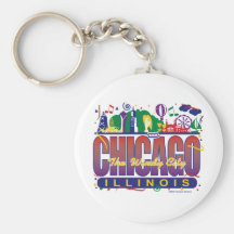 Chicago-Confetti Key Chain