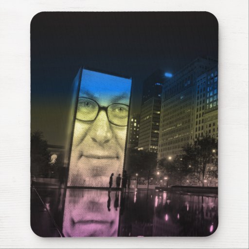 Chicago Crown Fountain Millennium Park Mouse Pads