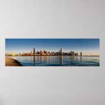 Chicago Dawn Panorama Poster