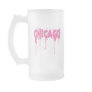 CHICAGO DRIPPING PINK PAINT COFFEE MUG