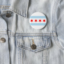 Chicago Flag Pinback Buttons