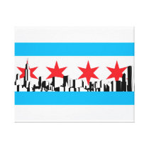 Chicago Flag Canvas Prints