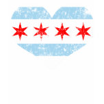 Chicago Flag Heart t shirt