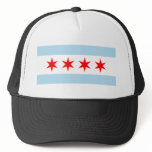 Chicago flag trucker hat