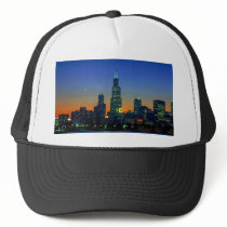 Chicago Framed in Sunset Hats