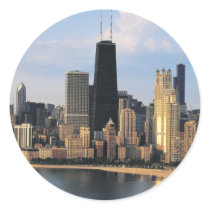 Chicago from Lake Shore Drive Round Stickers