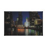 Chicago from the River Wrigley Building Stretched Canvas Print