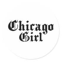 Chicago Girl Round Sticker