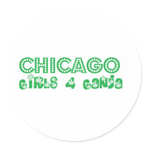 Chicago Girls 4 Ganja Round Stickers