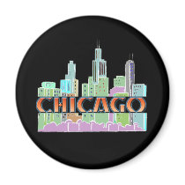 Chicago IL Fridge Magnet