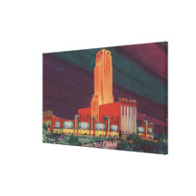 Chicago, IL - View of the General Motors Buildin Stretched Canvas Prints