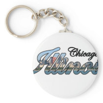 Chicago, Illinois Skyline keychains