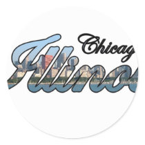 Chicago, Illinois Skyline stickers