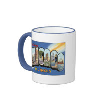 Chicago Illinois Vintage Postcard Coffee Mugs