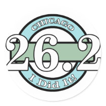 Chicago Marathon Round Sticker