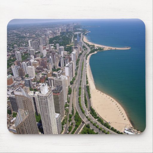 Chicago panoramic view mousepad