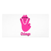 Chicago Pink Photo Card Template