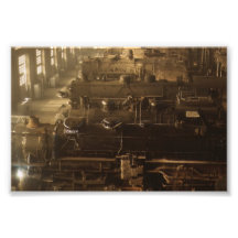 Chicago Railway Locomotive Shop Photo Print
