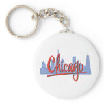 CHICAGO-RED KEYCHAIN
