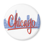 CHICAGO-RED FRIDGE MAGNETS
