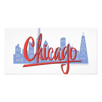 CHICAGO-RED CUSTOM PHOTO CARD by knudsonstudios