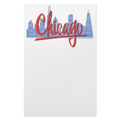 CHICAGO-RED CUSTOM STATIONERY by knudsonstudios