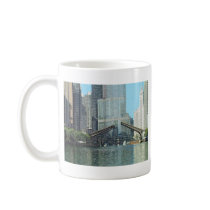 Chicago River Columbus Drive Boat Scene Mug